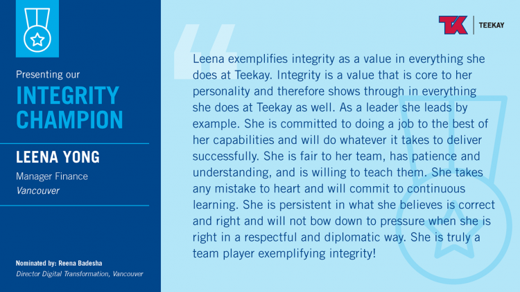 Integrity Champion 1