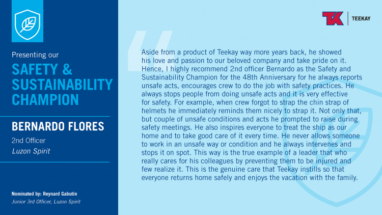 Safety & Sustainability Champion 2