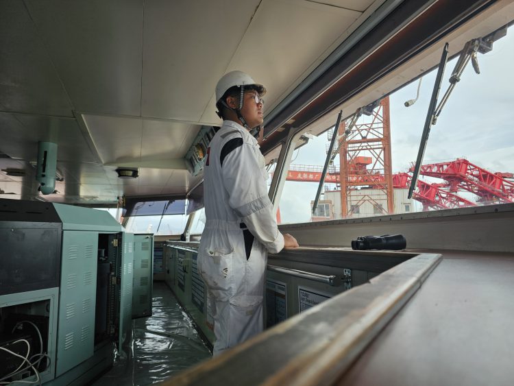 Zhi Loong Dry Dock Experience 2024 - Looking out from the bridge